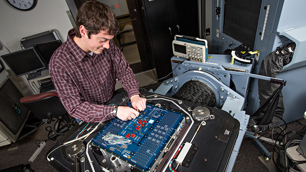 Man works in lab