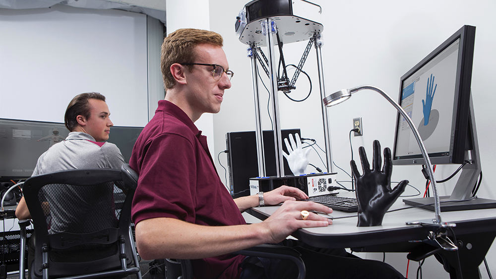 Students in the Aerospace Human Systems Lab.