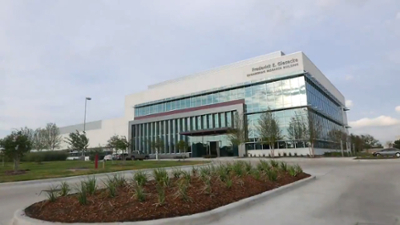 Exterior of Frederick E. Giesecke Engineering Research Building