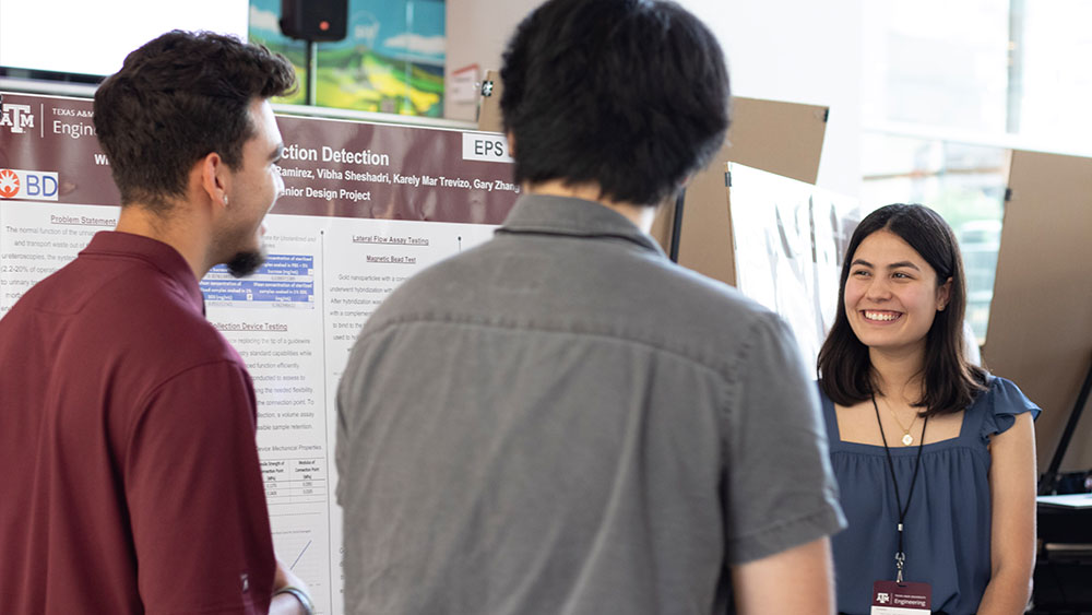 Students presenting a project