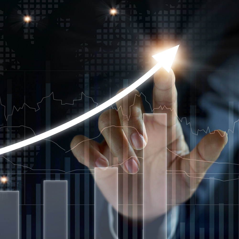 abstract graphs and charts documenting progress