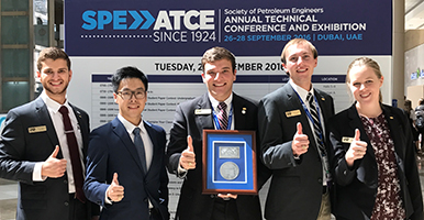 2016 SPE ATCE awards TAMU-SPE outstanding chapter award