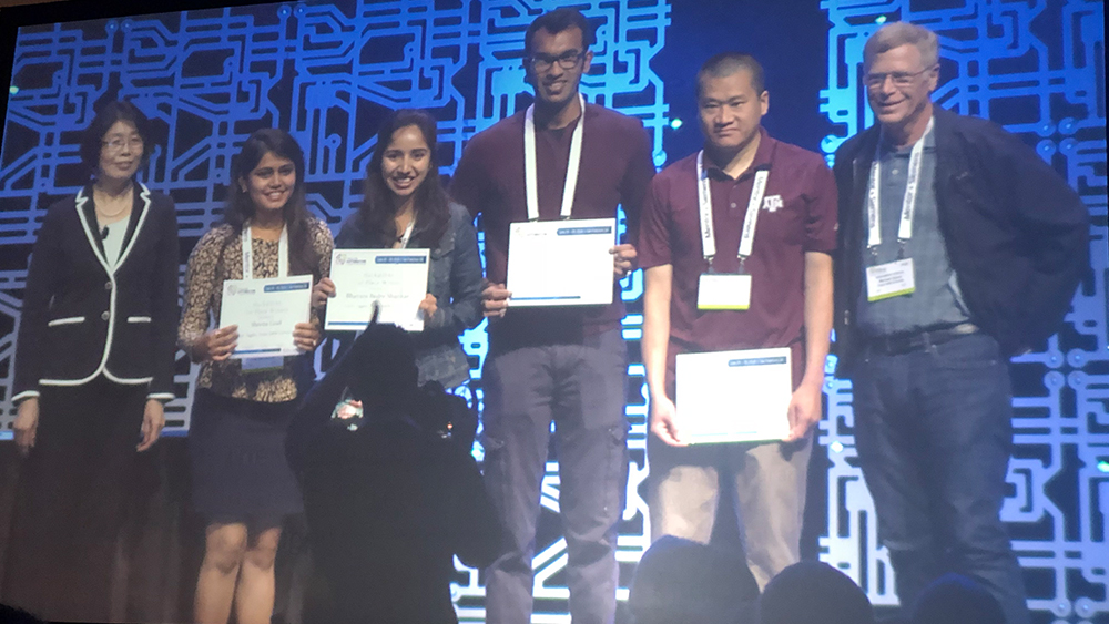 Students accepting awards at Hack-a-thon