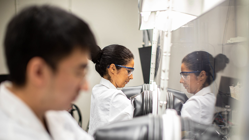 Students perform research in Dr. Matt Pharr's laboratory.