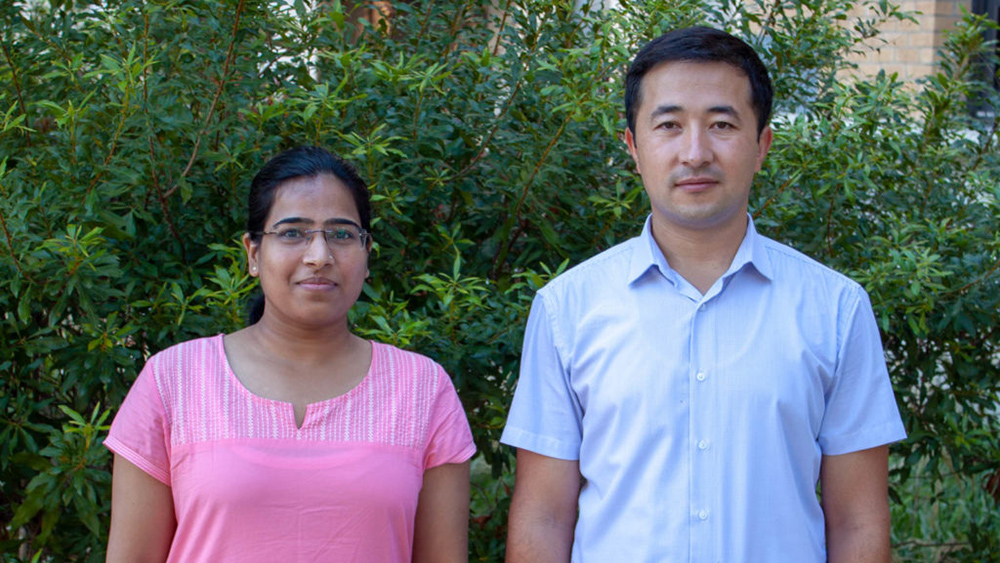 The 2018 Stanton fellows: early-career faculty member Dr. Sherzod Kurbanbekov and postdoctoral researcher Dr. Kavita Rathore. 