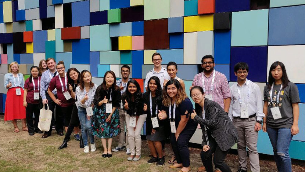 Image of students and faculty in attendance of the 2018 Grace Hopper Celebration.