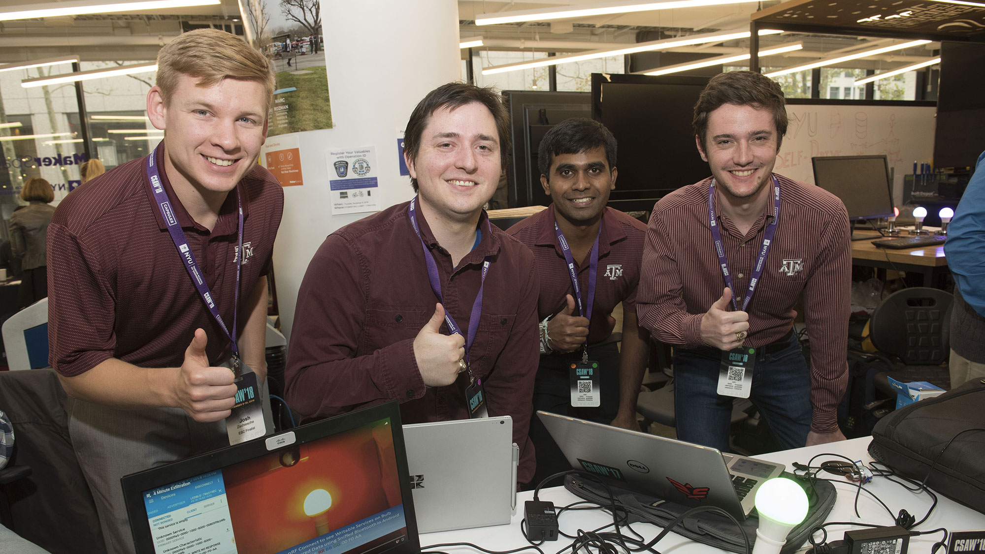 Group photo at cybersecurity competition