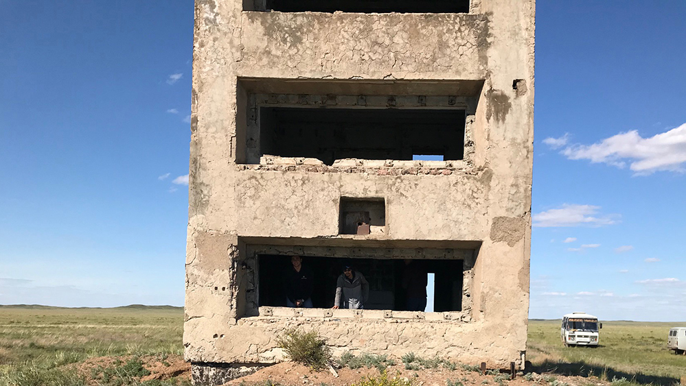 Students at Semipalatinsk Test Site 