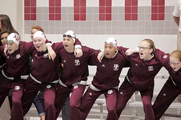 Bratton and Aggie swim team