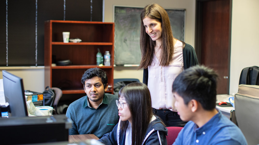 Dr. Chaspari and her team of students