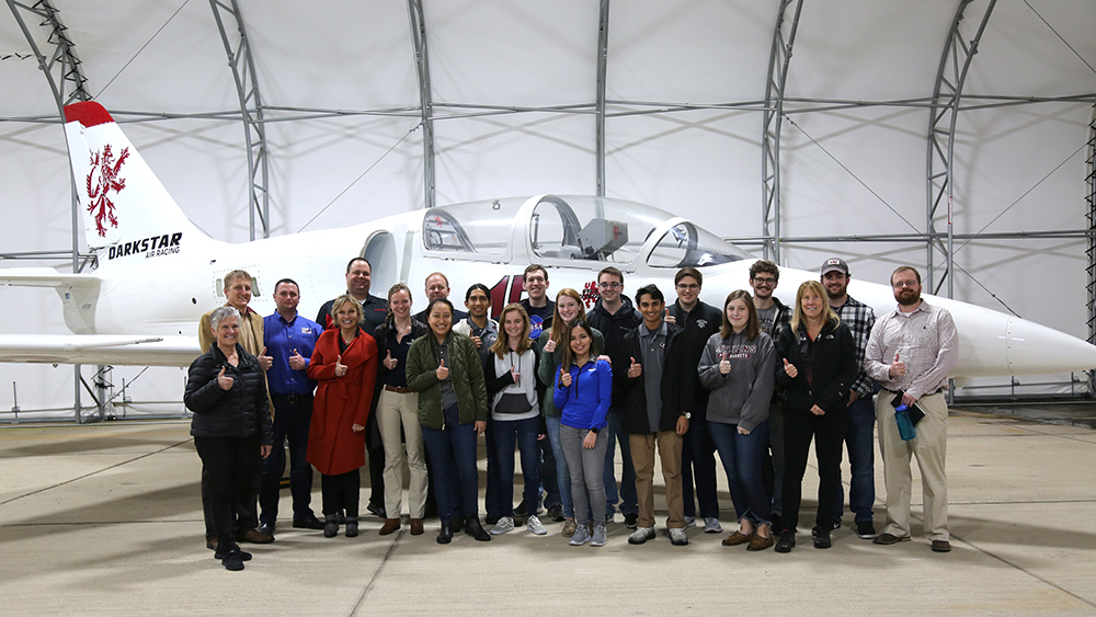 Stanger and group with L-39 plane