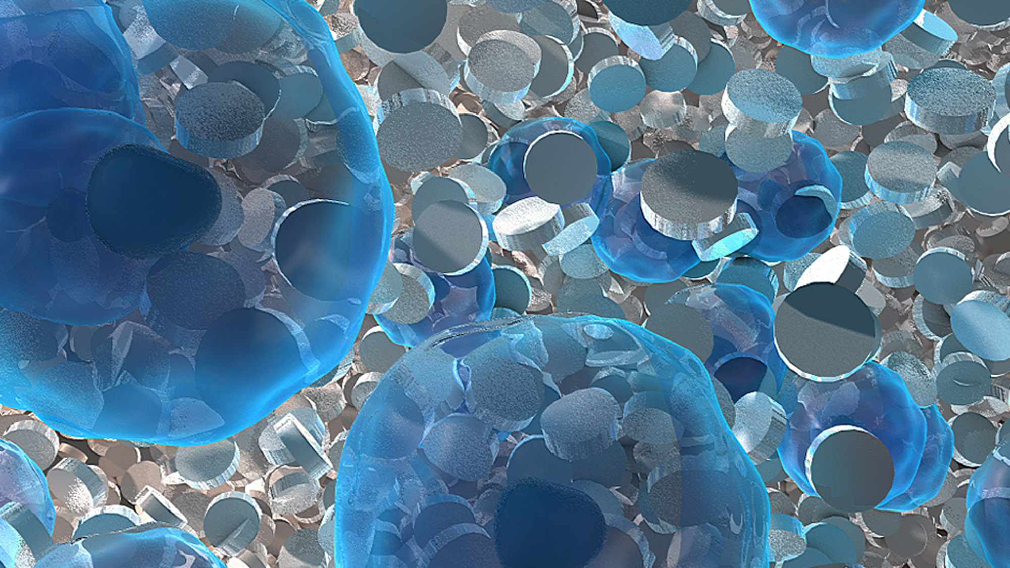 Graphic of nanoclay platform for osteoarthritis therapy.