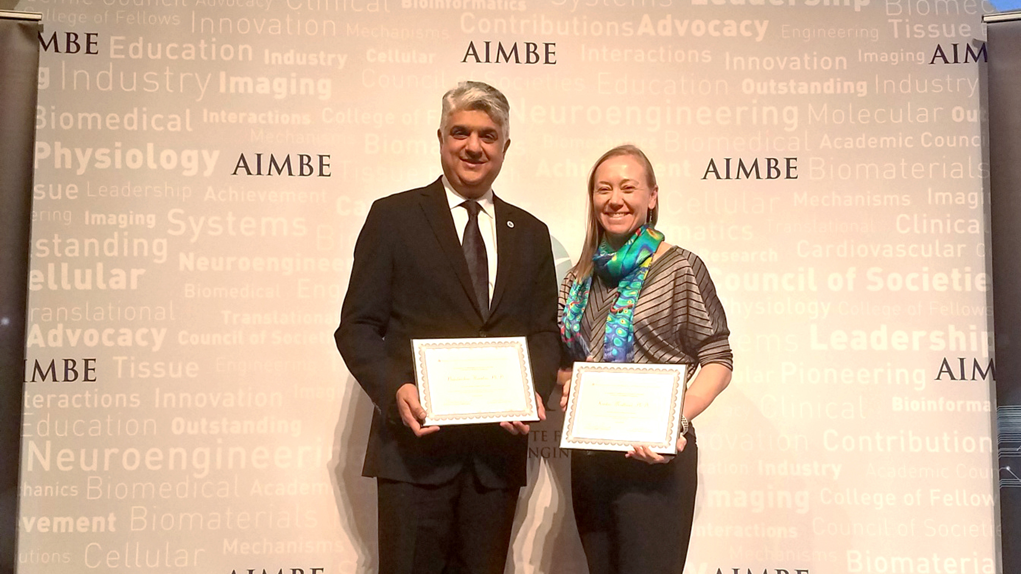 Dr. Balakrishna Haridas and Dr. Kristen Maitland award ceremony