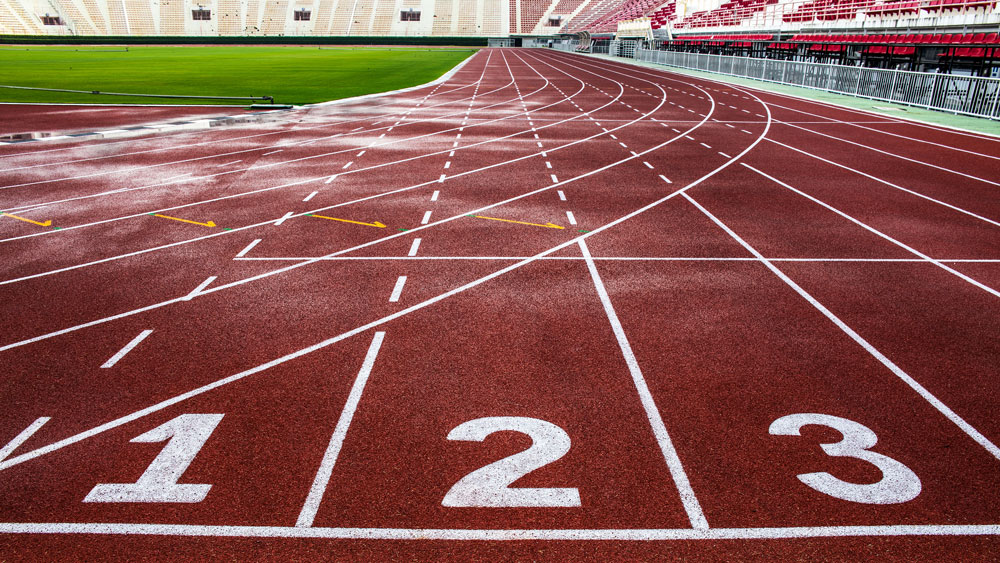 A track and field stadium