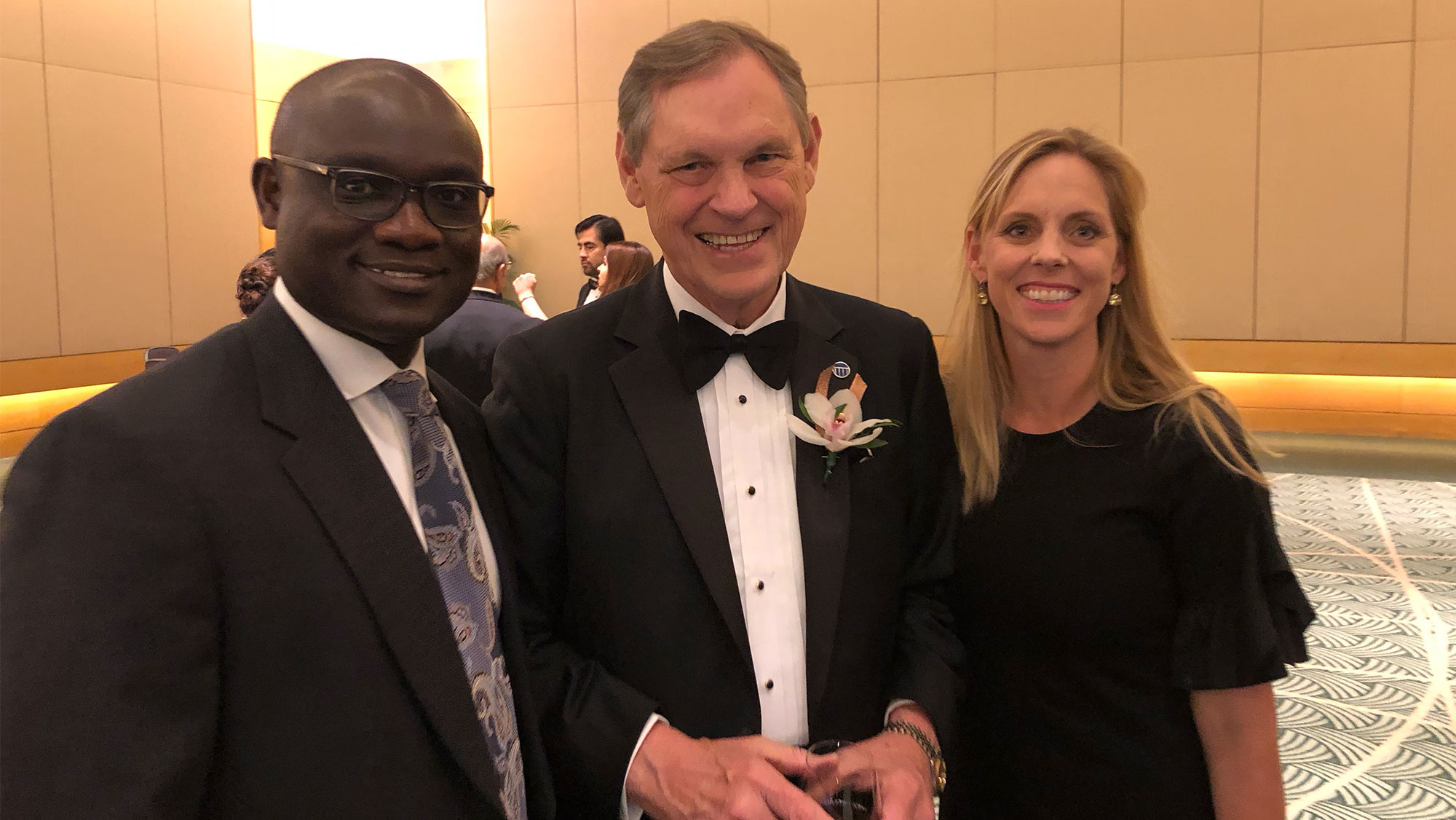 Benjamin Sarpong, Dr. John Junkins and Kathryn Sarpong.