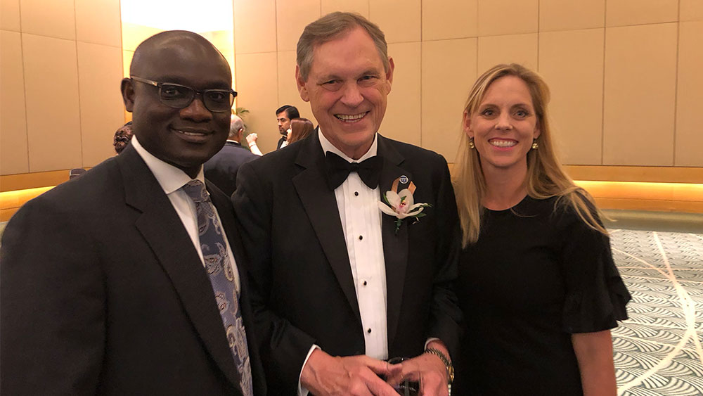 Benjamin Sarpong, Dr. John Junkins and Kathryn Sarpong