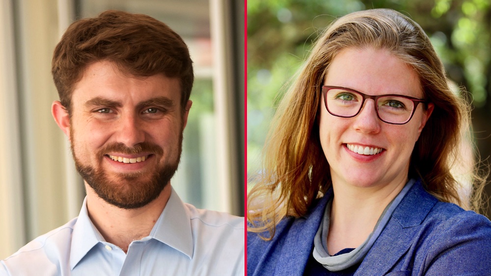 A headshot of Dr. David Powers on the left and a headshot of Dr. Emily Pentzer on the right. 