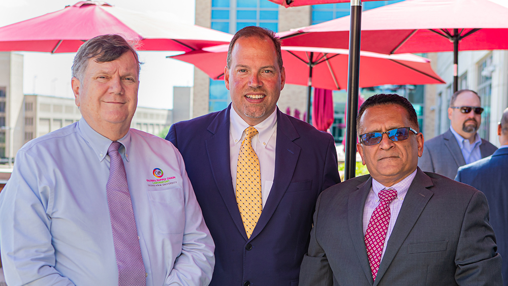 Dr. F. Barry Lawrence, Dan Tinker '96 and Dr. Reza Langari.