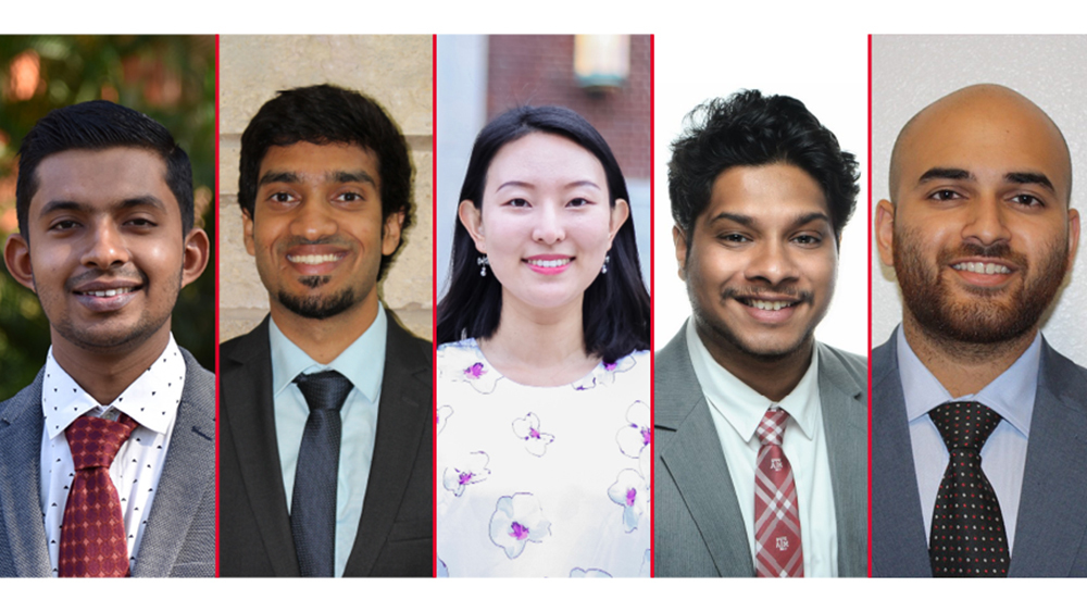 : Side-by-side headshots of Siddhesh Borkar, Bhavya Jaiswal, Annie Lee, Niranjan Sitapure and Suyash Oka.