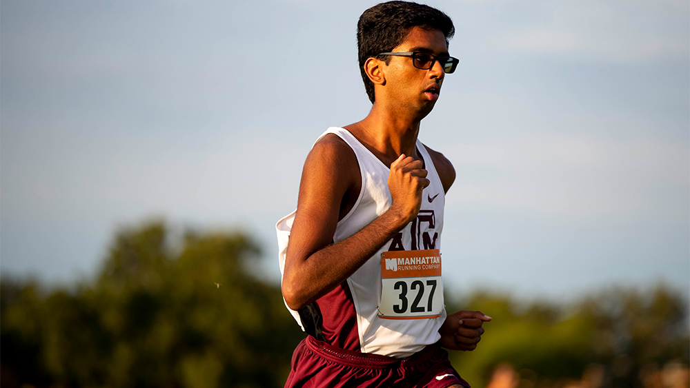 Siddharth Jayaraman running for Texas A&M University.