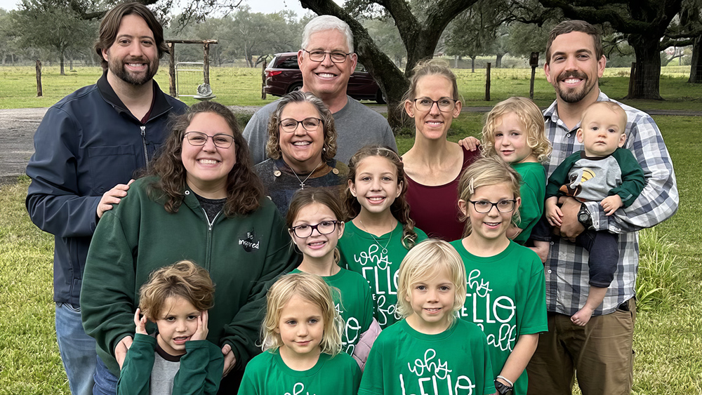 The Meloy family posed for a group photo.