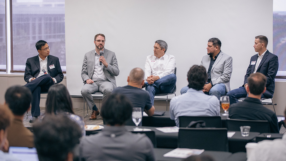 From left to right: Le Xie, Agee Springer, Kevin Yung, Luis Diaz-Cesar and Lee Bratcher.