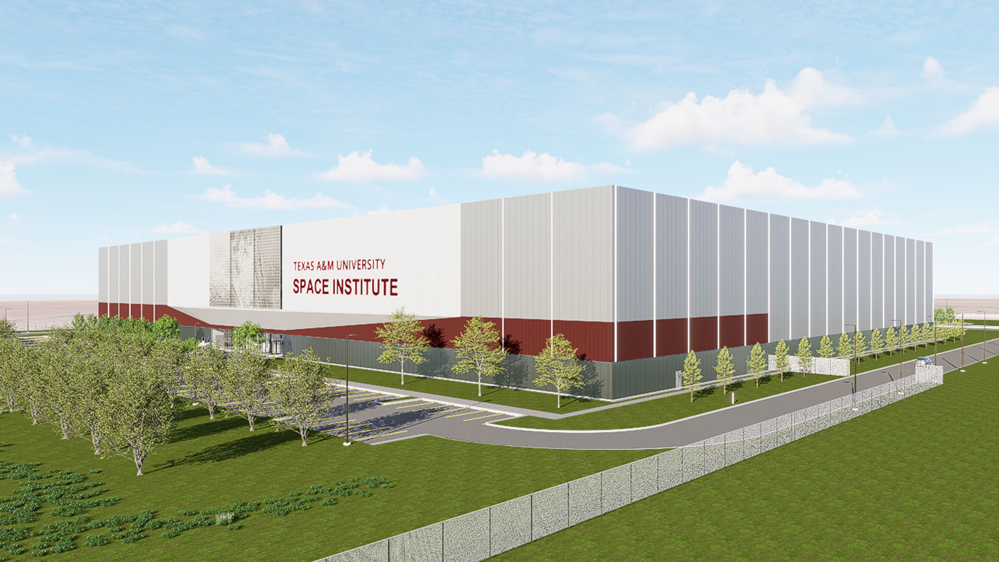 A rendering of the Texas A&amp;M University Space Institute building.