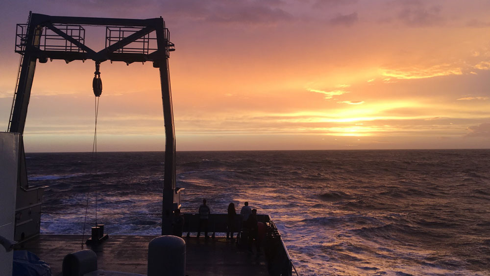 A sunset from a boat on the Southern Indian Ocean