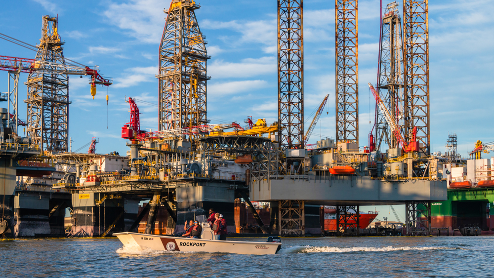 An offshore structure on Galveston campus