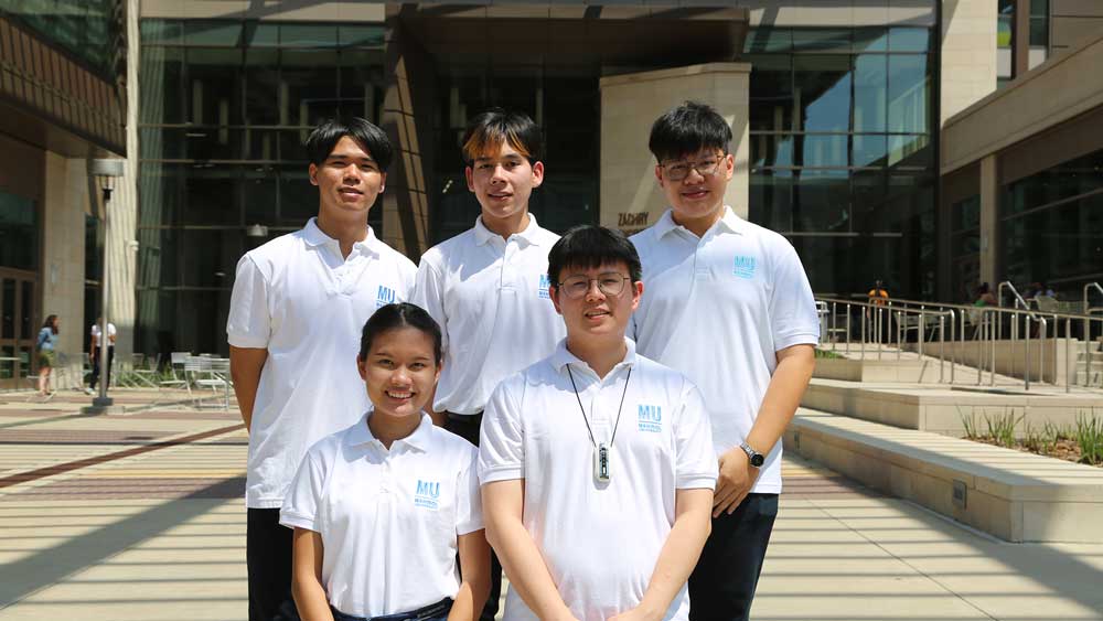 group of students standing together